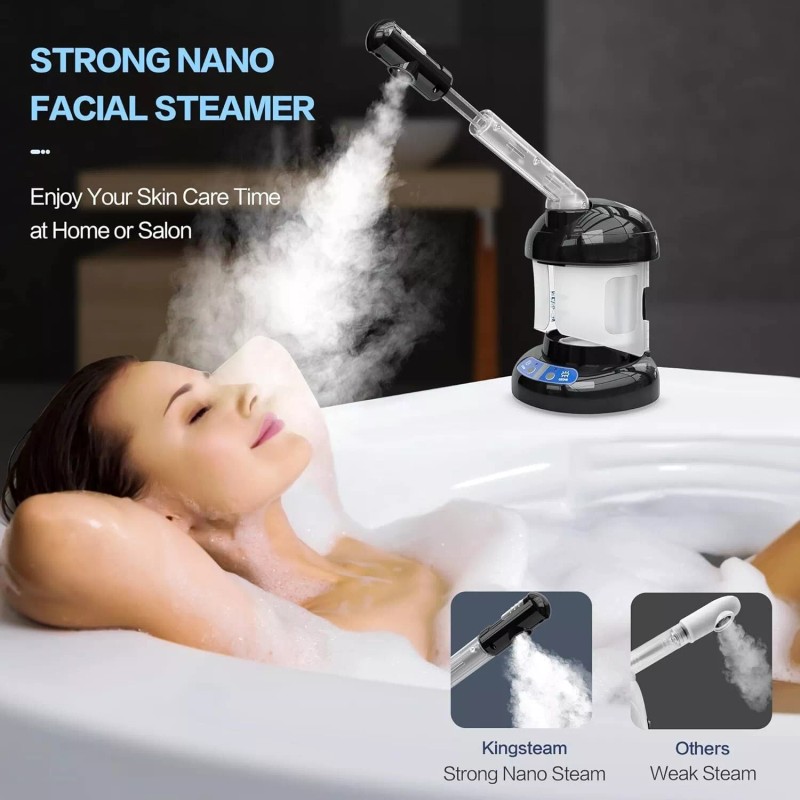 Kingsteam Professional Facial Steamer Ionic Ozone Hot Mist w/ Arm
