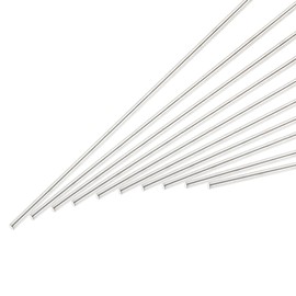 sourcing map 2mm x 100mm Stainless Steel Round Rod, Metal Solid Shaft Rods Lathe Bar Stock for DIY Crafts Model Car Helicopter Airplane 10pcs