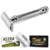 Parker-Astra-Derby Rasierer und Rasierklingen 98R - 1 Packung mit 3