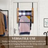 MyGift Over The Door Towel Rack for Bathroom, Rustic Solid