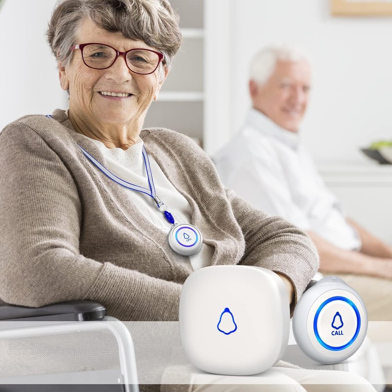 Wireless Caregiver Pager, Medical Alert Systems with 3 Call Buttons