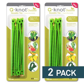 UT Wire Q Knot Outdoor Garden Reusable Tie - (Green) 2 Packs …