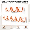 Bumtosc Coat Rack Wall Mount, Creative Wave Wall Hooks 20KG
