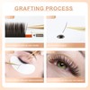NAGARAKU Double Tips Flat Ellipse Eyelash Extensions Supplies 0.15 LC