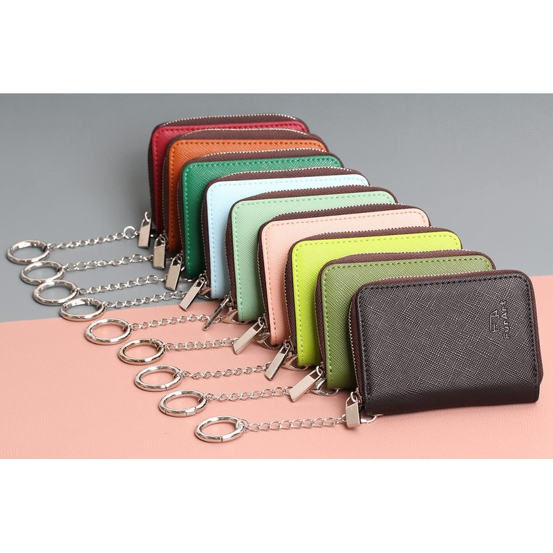 FurArt Credit Card Wallet, Zipper Card Cases Holder for Men