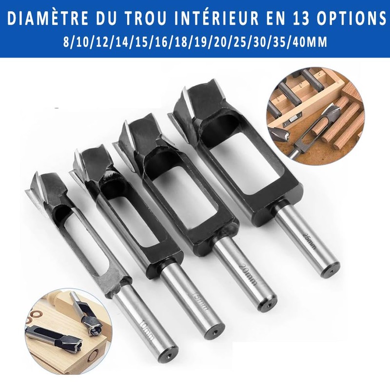 Wood Plug Cutter Dowel Maker Deep Drill Bit Woodworking Tool