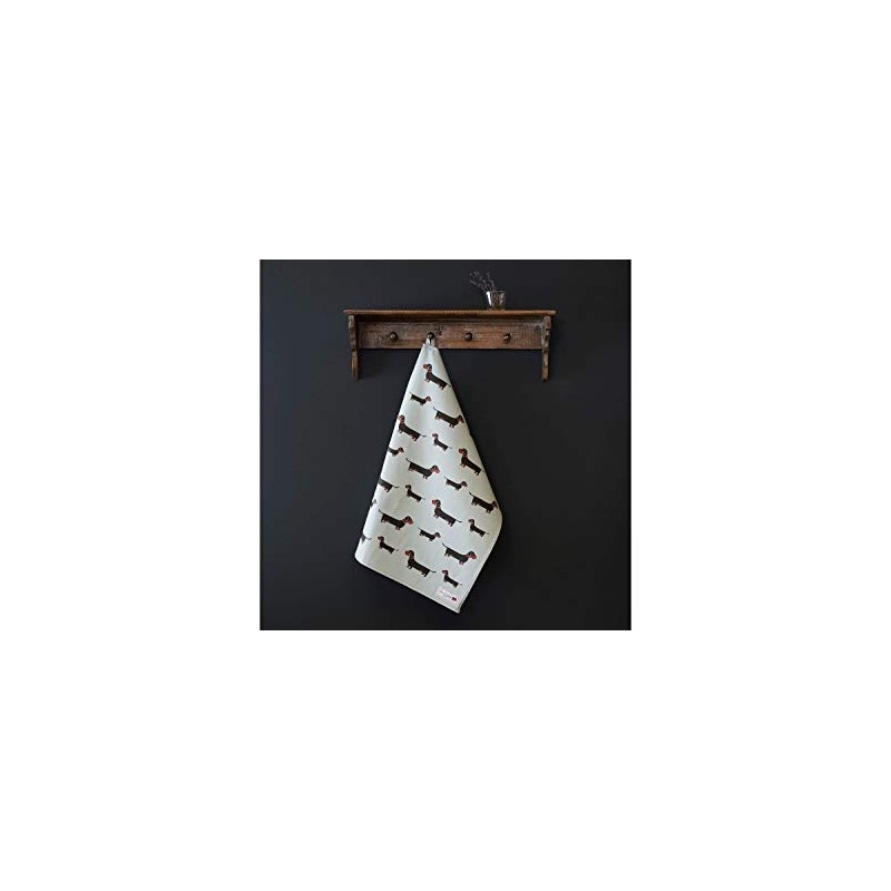 Sweet William Dachshund tea towel