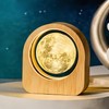 LED Galaxy Crystal Ball with Wooden Base for Home Decor