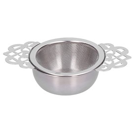 Tea Strainer, Stainless Steel Tea Diffusers for Loose Tea Fine Mesh Tea Filter with Drip Bowl Elegant Tea Strainer for Loose Leaf Tea(Silver)
