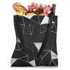 Black and White Geometric Filled Empty Triangles Abstract Tote Bag