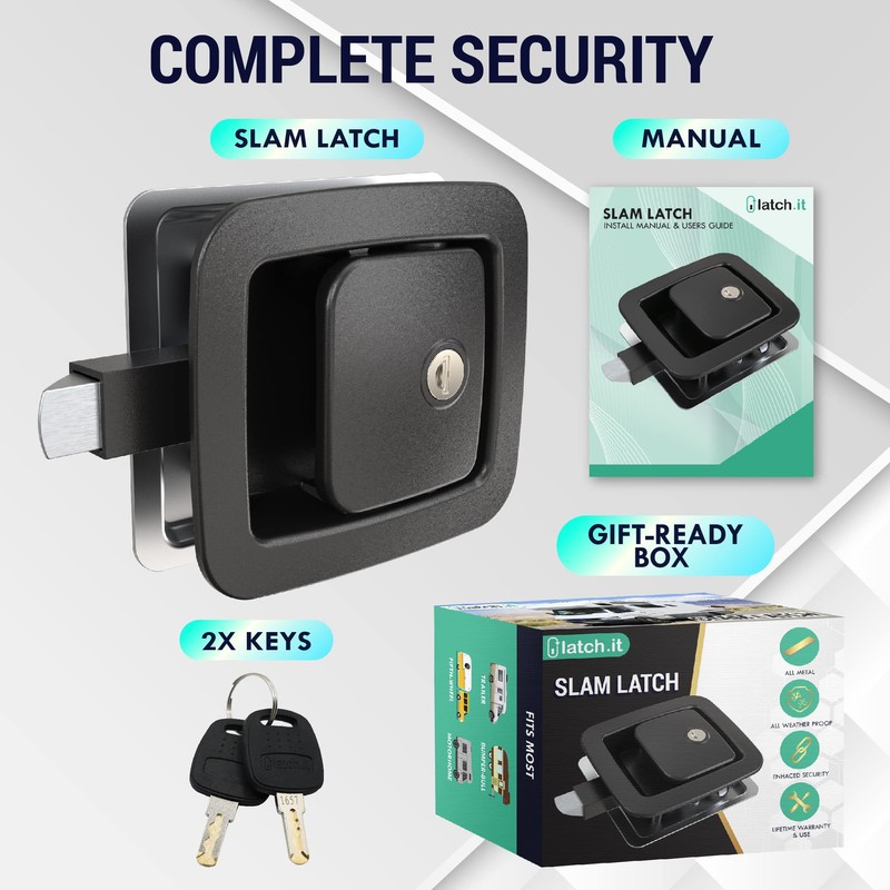 LATCH.IT RV Slam Latch | All Metal Storage Locks |