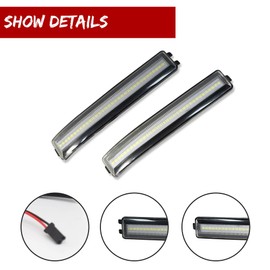 GTINTHEBOX Clear Lens White Led Side Mirror Marker Turn Signal Light Lamp for 2009-2014 Ford F150