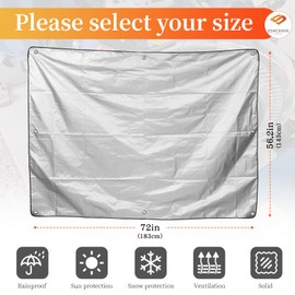Jumbo Machine Cover Breathable Tool Cover,Machine Cover to Prevent Equipment Rust,Water Proof Dust-Proof Tear Resistant Silver (56*72,Black)