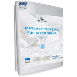 4Sleepy Mattress Cover for Allergy Sufferers - Mite Cover Mattress 140 x 200 cm - Washable Mattress Protector - Anti Mite Encasing, up to 28 cm Height (140 x 200 x 28)