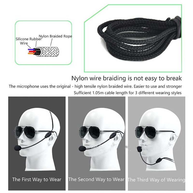 Portable 3.5 mm Cable Microphone, Portable Cable Microphone with Head