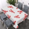 Walmsco Tablecloth Red Crayfish Pattern Decor For Dining Room Kitchen
