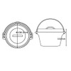 Tent-Mark Design Aluminum Dutch Oven 6" Lightweight with Storage Bag