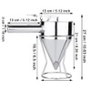Kolbentrichter, Edelstahl Teigportionierer, Pfannkuchen Teigspender, Batter Trichter, Fülltrichter, Backtrichter mit