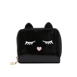 Orityle Eilova Holographic Cat Face Short Wallet Small Coin Purse for Women Girls