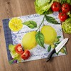 Lemons & Olives Glass Cutting Board, 14-7/8 by 11-3/4-Inch