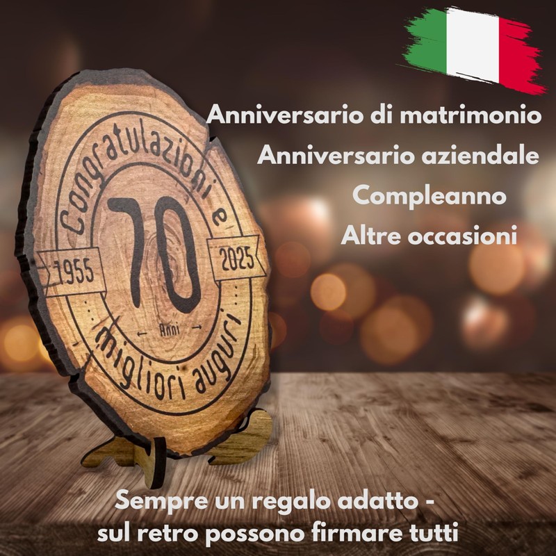 DARO Design - Wooden Disc - 70 Years - Size