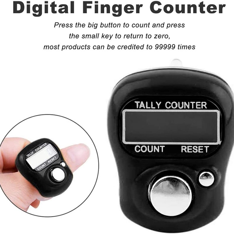 Electronic Finger Counter,4-Pack Case Resettable 5 Digit LCD Electronic Digital