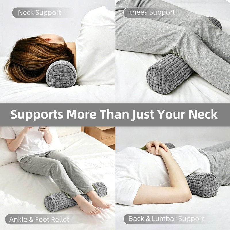 Cervical Pillow for Neck Pain, Memory Foam Neck Roll Pillow