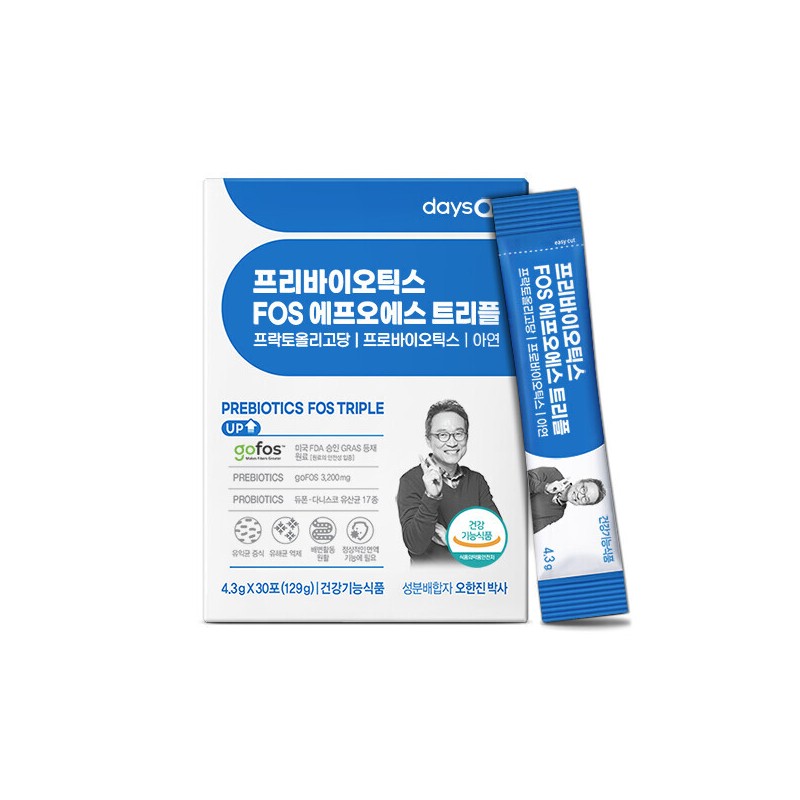 Days On (현대홈쇼핑)6박스 오한진 프리바이오틱스 FOS 트리플 (4.3g30포) 6box Hyundai