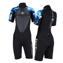 Aqua Lung Hydroflex Women's Shorty Black/Blue, Size: S