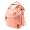 Pink Diaper Bag Backpack Multi Compartment Waterproof Large Capacity Travel