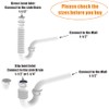 Flexible P Trap for Bathroom Sink, Flex Drain Pipe for