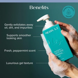 Medix 5.5 Set De 3Pc Para El Cuidado De La Piel Anti Envejecimiento Crema Corporal Retinol + Gel Exfoliante Aha Espuma De Ácido Glicólico Lavado Facial Y Lavado Corporal + Refuerzo De