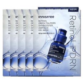 Innisfree Retinol PDRN Skin Booster Ampoule Gel Mask (25mL) 5 sheets / 이니스프리 레티놀 PDRN 스킨부스터 앰플 겔 마스크 (25mL) 5매
