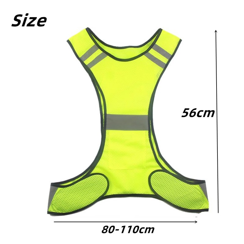 AzulLanse Reflective Running Vest, Breathable Sports Vest, Pack of 2,