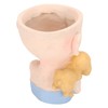 Flower Pot Girl and Dog Cute Style Bottom Drainage Hole