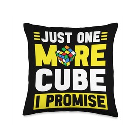 Cubing Lover Just One More Cube I Promise Speed Cubing Throw Pillow