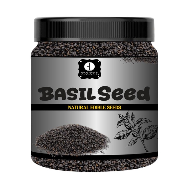 EDZZEL Natural Basil Seeds Edible Seeds | Indian Origin (