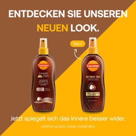 Carroten Intensive Tanning Oil LSF 0, 200 ml - Bräunungsbeschleuniger mit Karotten- und Kokosnussöle - Veganes Bräunungsöl mit Kokosnussduft