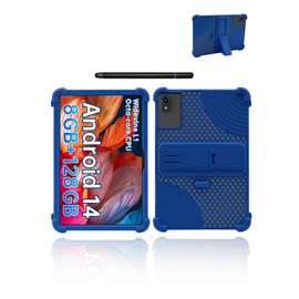 for ApoloSign EP1095T Tab 11 Android 14 Tablet,11 inch Tablets Case,Soft Silicone Adjustable Stand Cover Lightweight Kids Friendly,Hollow Out facilitates Heat Dissipation，Blue.