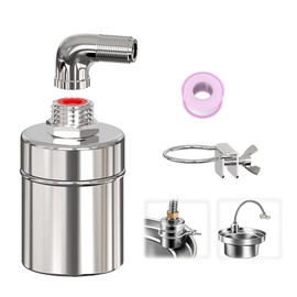 304 Stainless Steel Float Valve for Water Tank – Automatic Water Level Control, 1/2" NPT Thread, No Electricity Needed, Full Water Shutoff for Livestock Troughs, Pools, and Stock Tanks