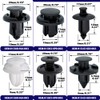 XUKEY 180Pcs Auto Fastener Plastic Push Pin Rivets Trim Panel
