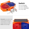 Solar Strobe Warning Light, 3 Working Modes Double Side Red