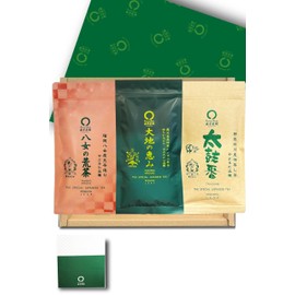 Shunho Tea Garden, Gift for the Aged Gift Chiran Tea Yame Tea Shizuoka Tea [Kagoshima Special Nibancha Kabuse, Sencha, Earth Blessings, 80g / Fukuoka Yame Yame Aracha 80g / Shizuoka Kakegawa Yabukita