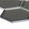 MSI Metallic Gray Beveled Glossy Hexagon Glass Tile for Kitchen