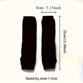 Fingerless Gloves, 1 Pair Soft Knitted Wrist Guard Gloves, Suitable for Outdoor Activities, Street Dance, Art Performances, Casual Wear, Touchscreen Gloves:_Black_one size fits all