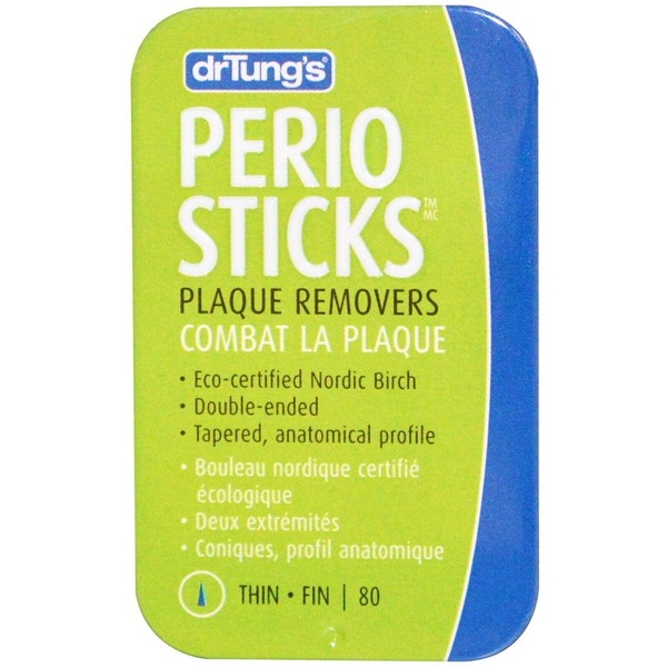 Perio Sticks - Thin by Dr Tungs, 2 Packs of 80 Sticks
