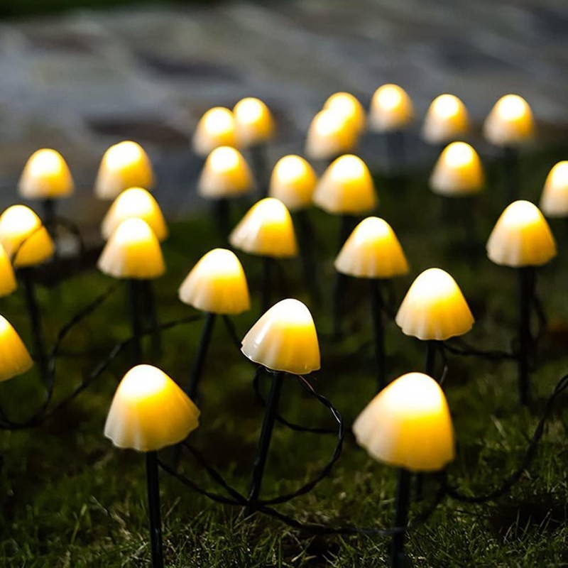 Solar Fairy Lights Outdoor LED Solar Light Mushroom String Light
