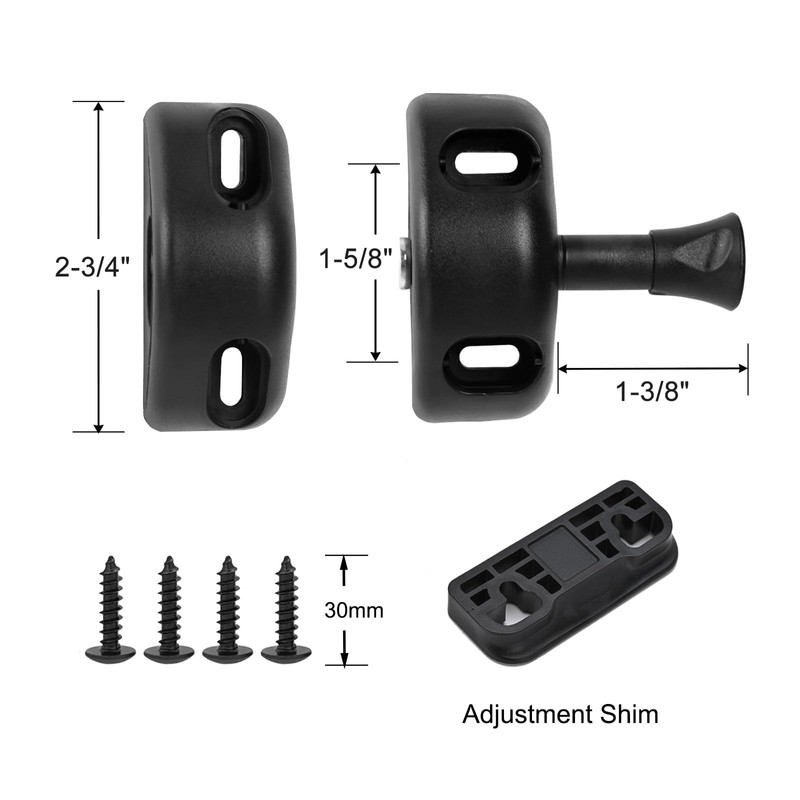 Moosyne Black Magnetic Gate Latches, Fences Side Pull, Magnetic Latch