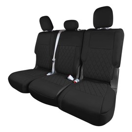 FH Group Custom Fit Neoprene Seat Covers for 2020-2024 Ford Explorer Base with Neosupreme Water Resistant Automotive Seat Covers - 2nd Row Set Black