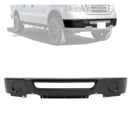 KUAFU Front Bumper Face Bar Compatible with 2006-2008 Ford F-150 Lincoln Mark LT Replacement for FO1002402 6L3Z17757CAPTM W/O Fog Light Holes Steel Powder Coated Black